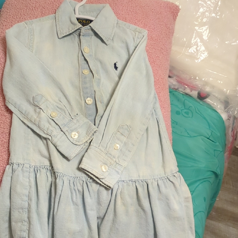 Polo by Ralph Lauren Light Blue Kids Dress